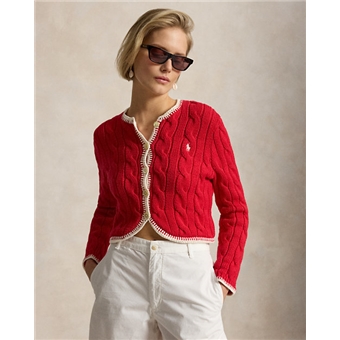 폴로 랄프로렌 O21097 Polo Ralph Lauren Cable-Knit Cropped Cardigan
