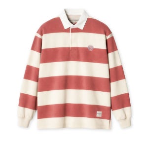 [에든버러 클럽] CLASSIC STRIPED RUGBY T-SHIRT (PINK)