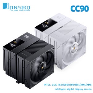 JONSBO CC90 디지털 디스플레이 CPU 쿨러 듀얼 타워 공랭식 라디에이터 6 히트파이프 케이스 쿨러 팬 LGA 115X 1200 1700 1851 AM4 AM5
