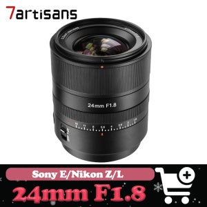 7artisans 광각 대구경 AF 24mm F1.8 자동 초점 프라임 카메라 렌즈 (소니 E, 니콘 Z, L 마운트 호환)