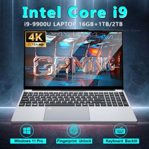 2026년형 15.6인치 인텔 코어 i9 9900U 노트북 컴퓨터 PC 윈도우 11 프로 16GB 램 1TB/2TB SSD 노트북 사무용 지문인식 게임용 PC