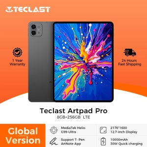 텍슬라스 아트패드 프로 12.7인치 2.2K UHD 디스플레이 20GB 램 (8+12 가상) 256GB 저장용량 Helio G99 10000mAh 배터리 30W 충전 안드로이드 1