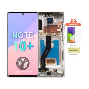 삼성 갤럭시 노트10+ N975F N975F/DS Lcd 지문 인식 터치 스크린 부품용 슈퍼 AMOLED 노트 10 플러스 디스플레이 스크린 어셈블리