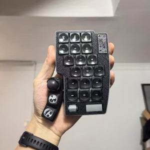 접이식 무선 분리형 기계식 키보드 모듈식 트랙볼 메탈 엔코더 블루투스 듀얼 모드 로우 프로파일 키보드 인체공학적 디자인