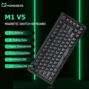 아코 몬스긱 M1 V5 HE 마그네틱 스위치 키보드 75% 래피드 트리거 RT0.005mm 8K 폴링 레이트 RGB 알루미늄 게이밍 키보드 가스켓