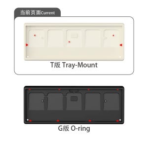 지온웍스 프로그 미니 레가라 키보드 쉘 T-버전 트레이 마운트 우팅 알루미늄 케이스 기계식 키보드 액세서리 60% 레이아웃