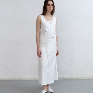 로우타이드 [4th Reorder] Two Way Layered Wrap Dress [White]