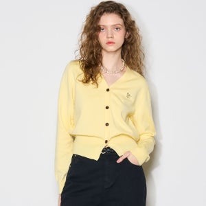 [제너럴아이디어] WOMAN GNRL 에센셜 가디건 [LEMON] / WBD3L04503