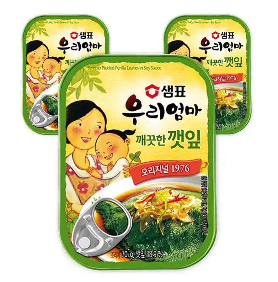 샘표 우리엄마 깨끗한깻잎, 70g, 3개입 (3,720원) (무료)