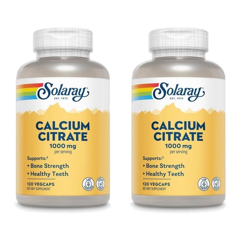 솔라레이 <b>구연산 칼슘</b> 1000mg 킬레이트 <b>칼슘</b> 120정  2개