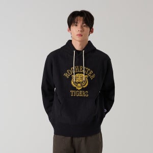 [챔피온] 헤리티지 리버스위브 루즈핏 워싱 후드 티셔츠 Black