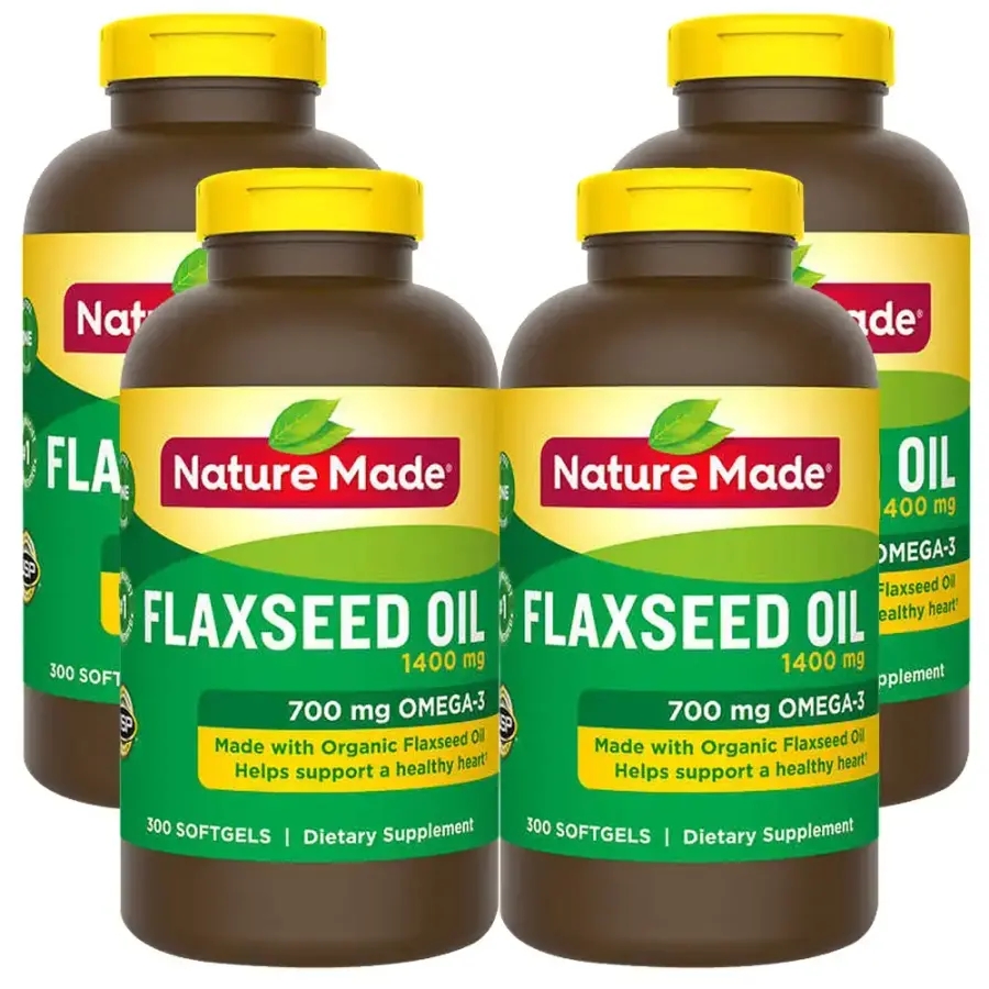 네이처메이드 아마씨유 <b>플랙씨드</b> 오일 1400mg 300정 4개