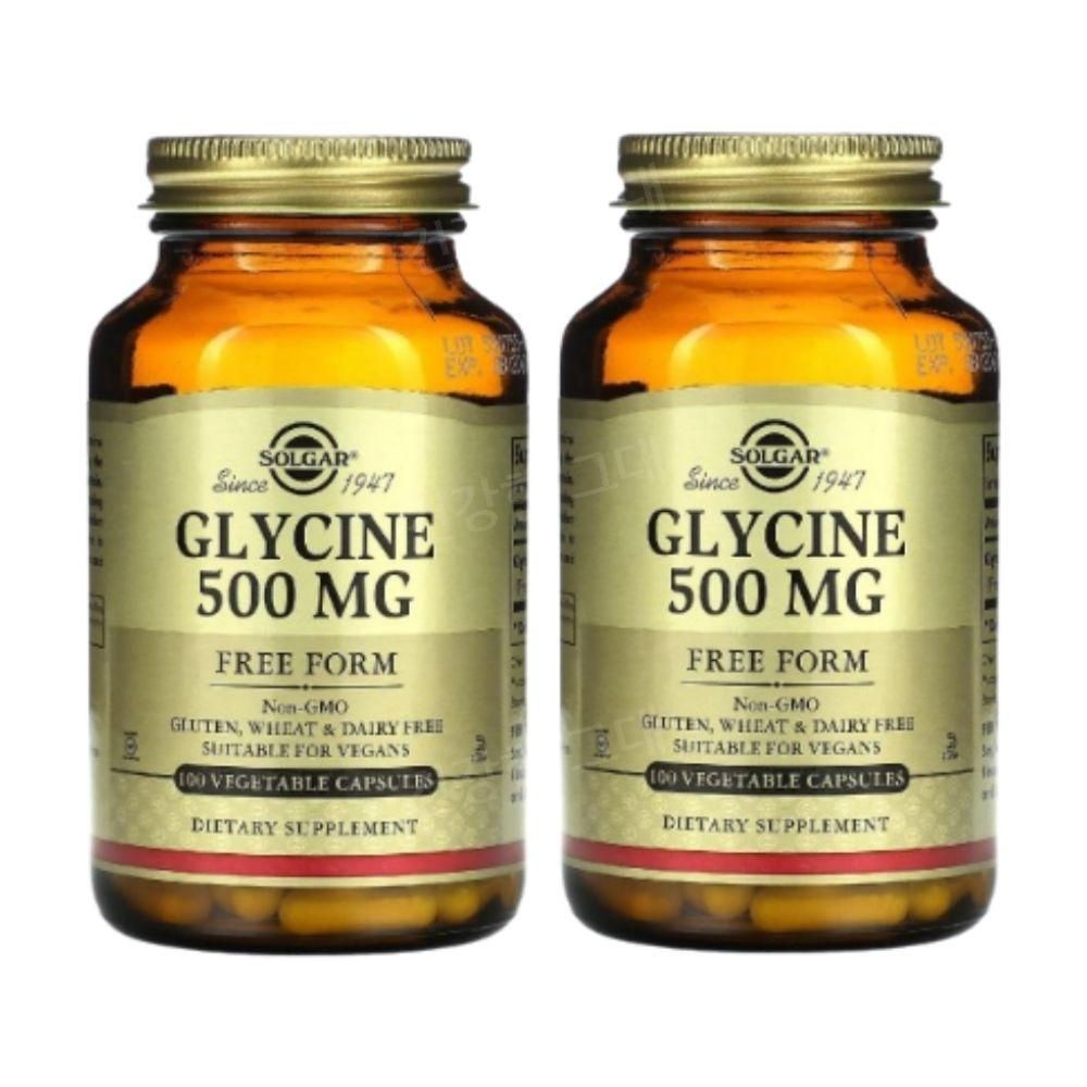 솔가 글리신 <b>글라이신 500mg</b> 100캡슐 2개 Glycine