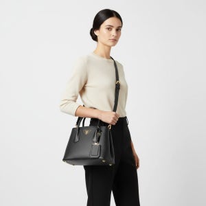 프라다 여성 더블 사피아노 숄더백 1BG443 2A4A NERO 24SS