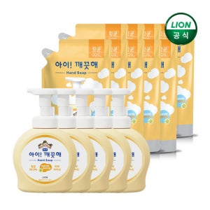 아이깨끗해 핸드워시 순 490ml 용기x5개 + 450ml 리필x10개
