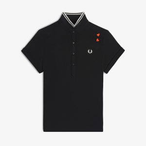 [프레드페리 어패럴] [Amy Winehouse] 팁드 폴로 셔츠 - 블랙 AFPF2612130-102