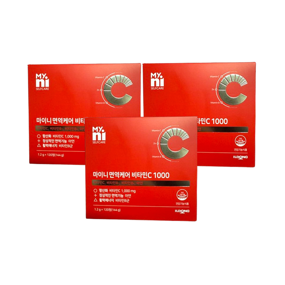 마이니 일동제약 마이니 면역케어 <b>비타민C</b> 1000 120정 3개