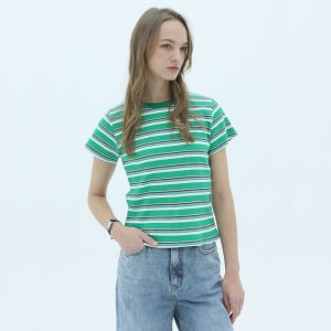 [레이크스튜디오] Witty Stripe T-shirt_Green
