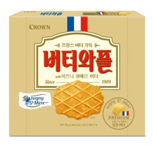 크라운제과 크라운 이즈니 버터와플 (316G)