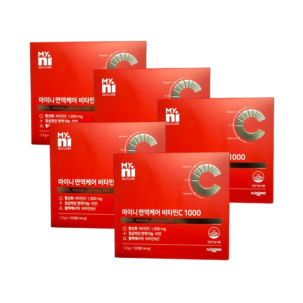 마이니 일동제약 마이니 면역케어 <b>비타민C</b> 1000 120정 5개