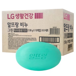 세수비누 드봉 알뜨랑 비누 그린 130g 80개 한박스