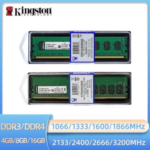 Kingston Memoria Ram DDR3 4GB 8GB 1066 1333 1600 1866MHZ DDR4 16GB 2133 2400 2666 3200MHz 데스크탑 메모리 비