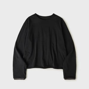 [후브스] 레이어드 커프스 롱슬리브[블랙]