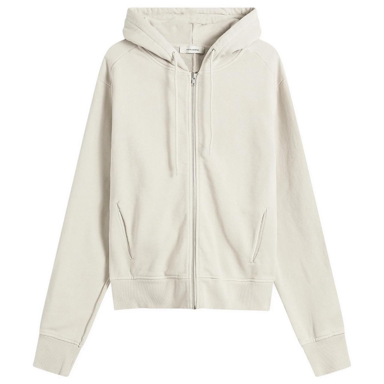 엔타이어 스튜디오 남성 Slim Zip Up Hoodie Off White