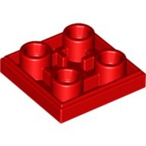 레고 11203 6013868 빨간색 타일 부품 Tile, Modified 2 x 2 Inverted