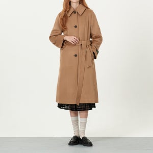 [키이스] 벨트 캐시미어 롱 코트 KE24W1FRCH283