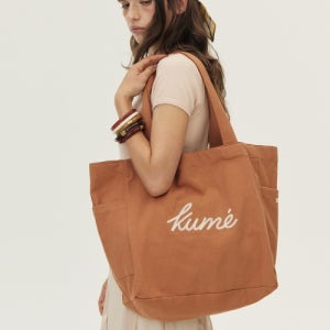 [쿠메] Logo Embroidered Canvas Bag, Orange KM-26SS-BG02-OR