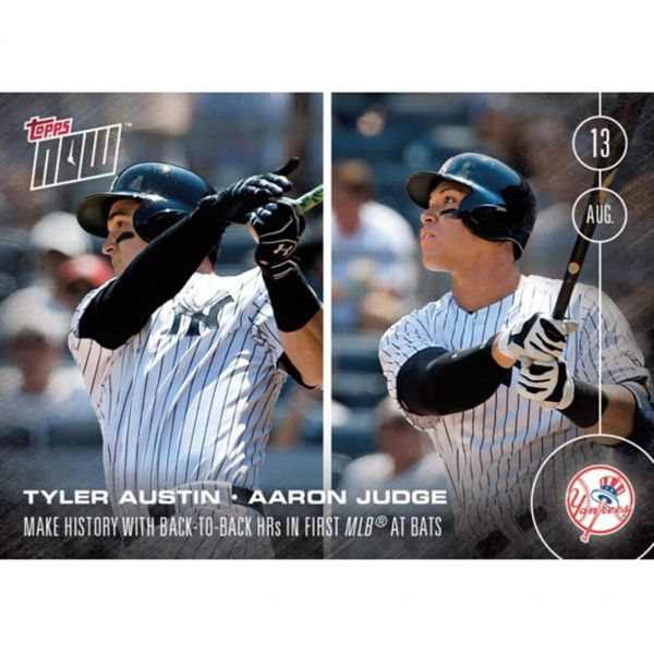 MLB 탑스 나우 카드 351NY 양키스 타일러 오스틴애런 저지 트레이딩  MLB 탑스 나우 카드 351NY 양키스 타일러 오스틴