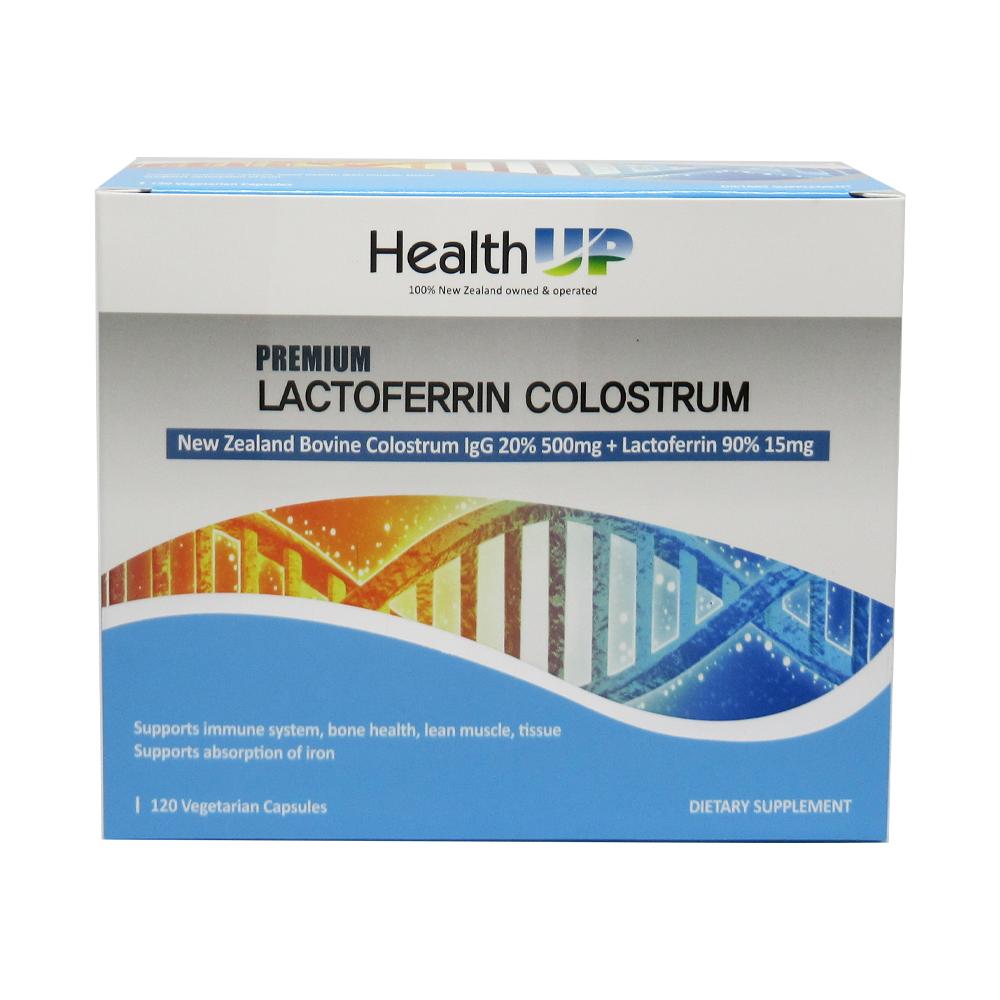뉴질랜드 헬스업 HealthUp Lactoferrin Colostrum <b>프리미엄</b> 락토페린 초유 캡슐  2개