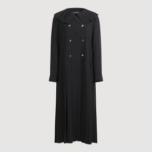 [럭키슈에뜨]Pleated Double Button Long Dress 블랙 LYDAW25270BKX