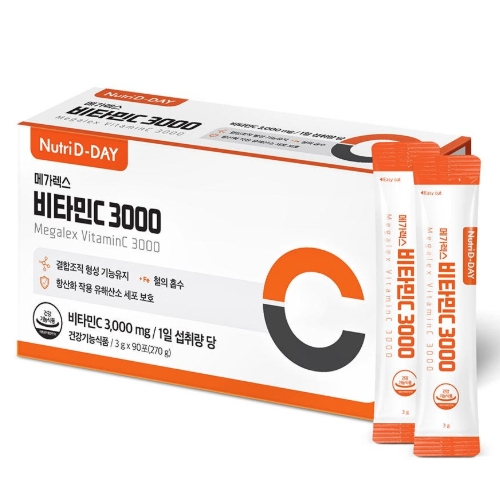 뉴트리디데이 메가렉스 비타민C 3000 3g x 90포, 2개
