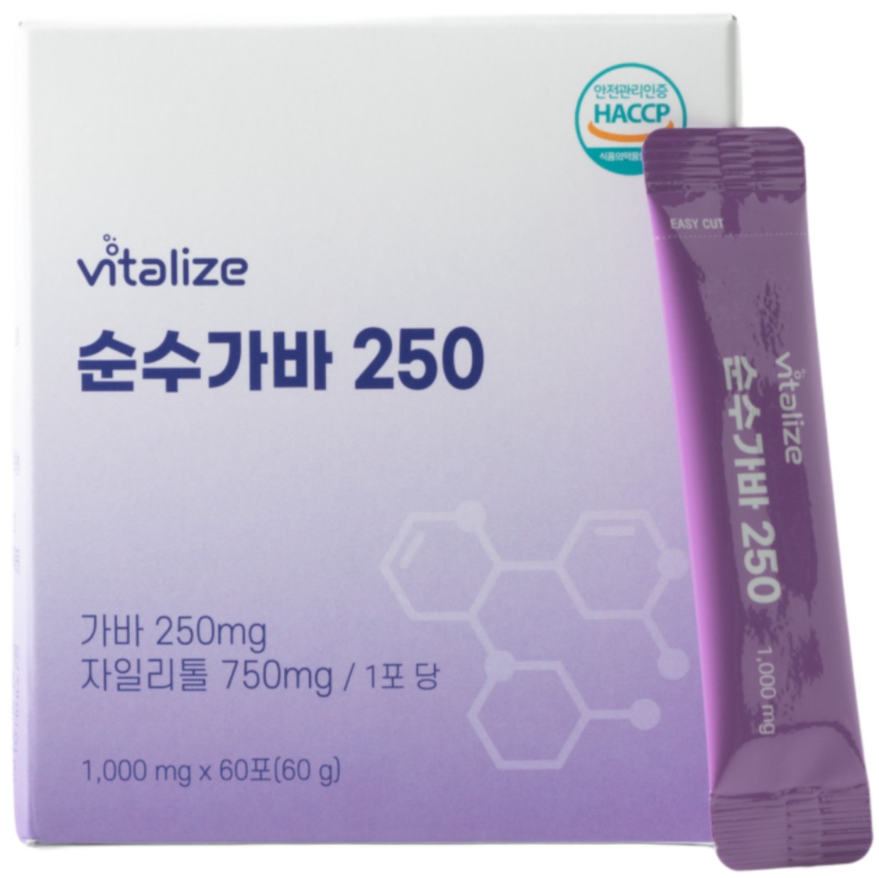 바이탈라이즈 순수<b>가바</b> 250 1000mg x 60포, 1개