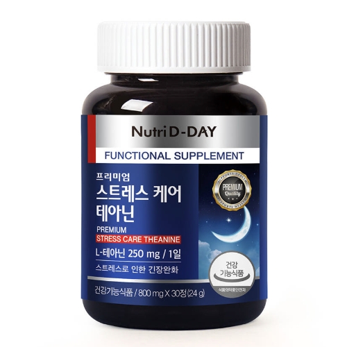 <b>뉴트리</b>디데이 프리미엄 스트레스 케어 테아닌 800mg x 30정, 1개