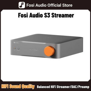 Fosi Audio S3 HiFi 뮤직 스트리머 블루투스 5.3 AKM4493SEQ DAC 프리앰프 네트워크 뮤직 플레이어 AirPlay2, Google Cast와 호환 가능
