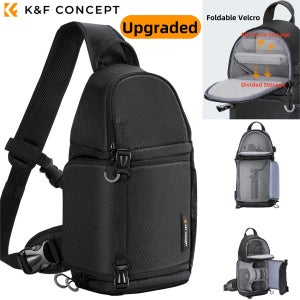 K&F CONCEPT 10L 카메라 슬링백 야외 방수 크로스바디 백 DSLR/SLR 렌즈 사진 케이스 (캐논/니콘/소니 카메라용)