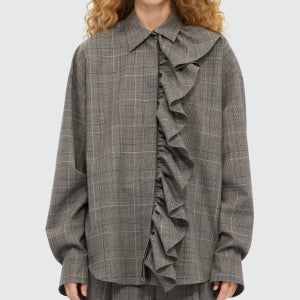 [엠에스지엠] 프린스 오브 웨일스 체크 러플 셔츠 MG26M3FRH5395 4042MDE08 267306