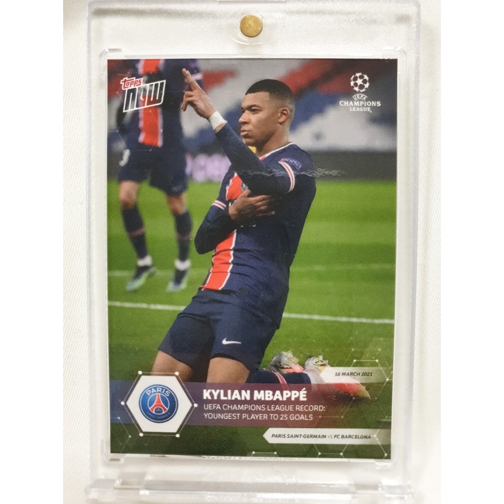 킬리안 음바페 2021 TOPPS NOW KYLIAN MBAPPE 탑스 나우 챔피언스 리그 축구 카드  1개