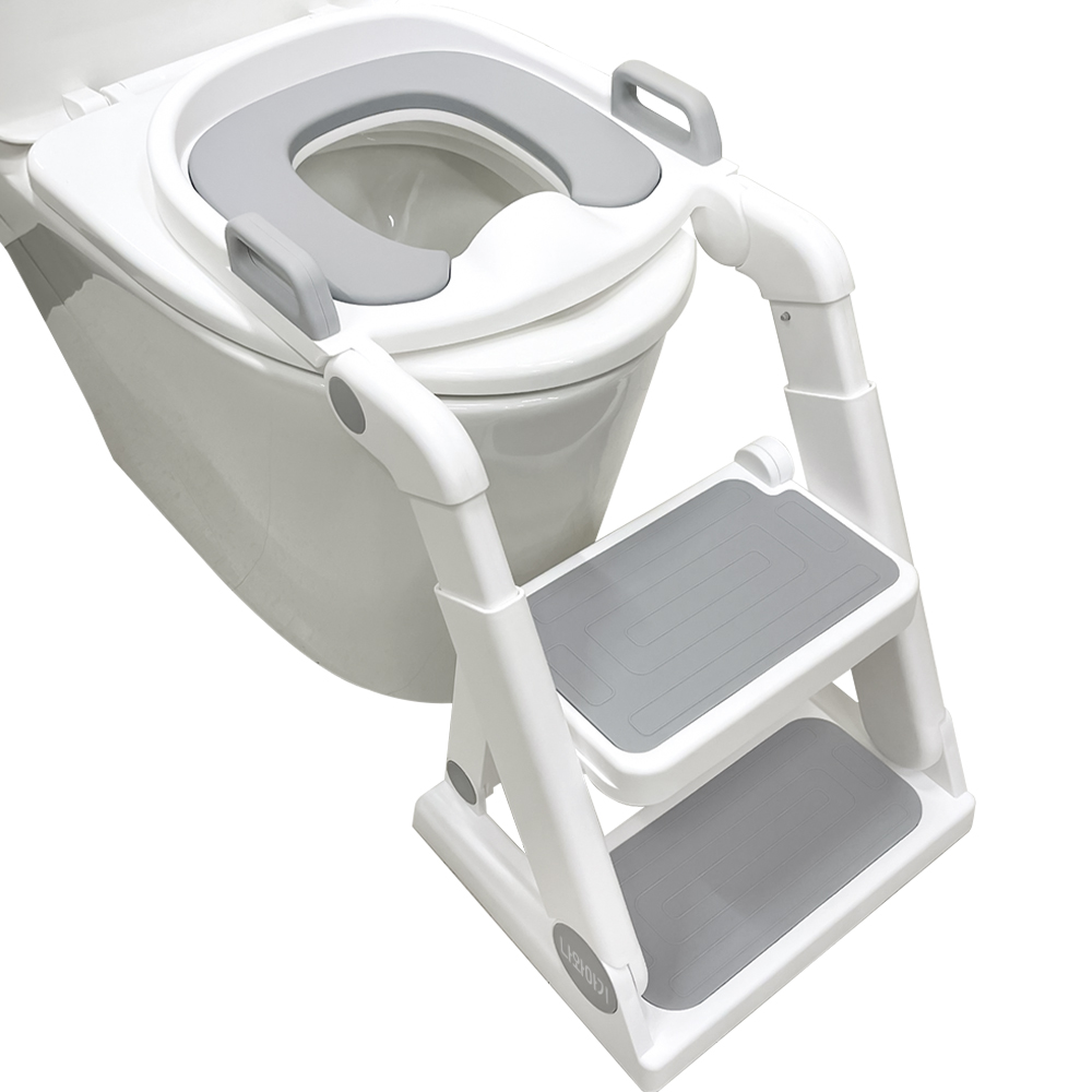 <b>나와아기</b> 사다리 변기커버 PLUS 접이식 아기변기 계단  그레이