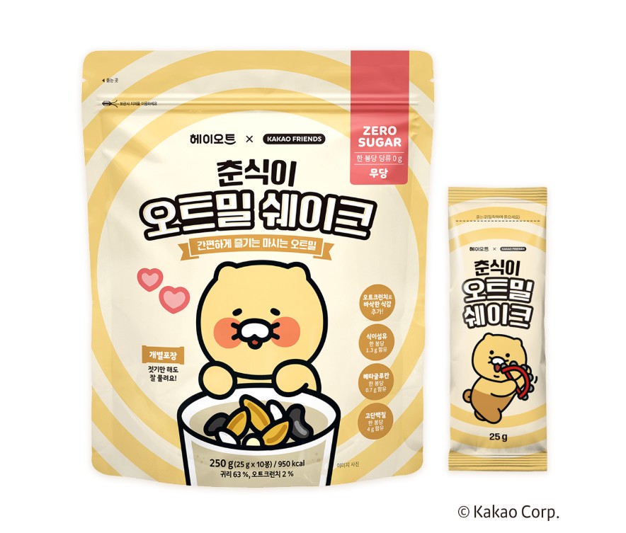 춘식이 오트밀 쉐이크 제품 이미지