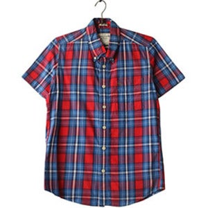 ABERCROMBIE & FITCH빈티지1/2코튼로고체크셔츠 / Man M