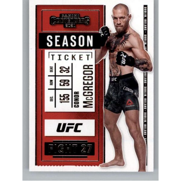 2021 파니니 UFC 컨텐더스 시즌 티켓 1위 코너 맥그리거 라이트급 공식 MMA 트레이딩 카드 원시NM 이상 상태 기록