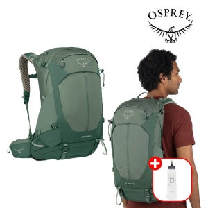26년 오스프리 스트라토스 34 남성 등산 배낭 OPG0MBH008  Pine Leaf/GP  one size