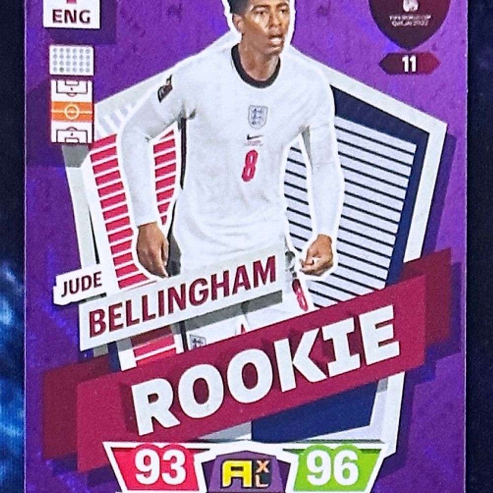 파니니카드 축구선수 피파 1팩8개 카타르월드컵 컬렉션 카  1개  B. 11 벨링엄 잉글랜드