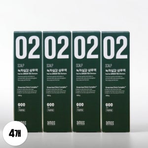 아모스 녹차실감 샴푸 보습 500g 4개