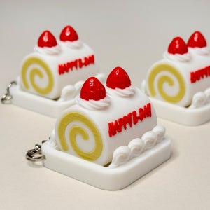 롤케익 클릭커 키링 피젯토이 키캡 키보드 스위치 키홀더, 글로우애플