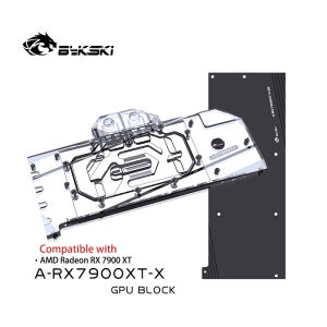 Bykski AMD Radeon RX7900XT 레퍼런스 에디션용 GPU 블록, 비디오 카드, 수냉, 풀 커버, 구리 라디에이터 A-RX7900XT-X